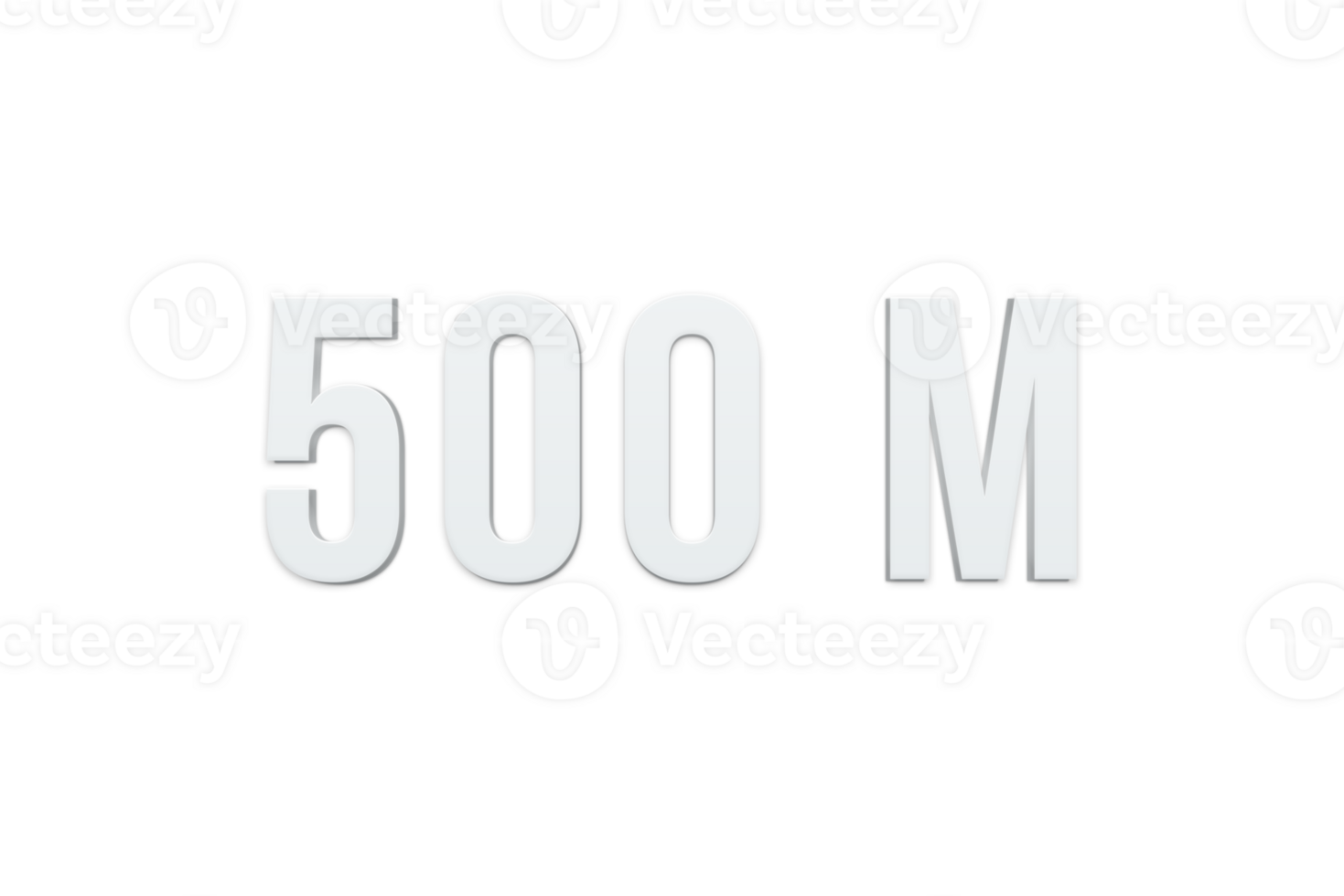 500 million subscribers celebration greeting Number with minimal design png