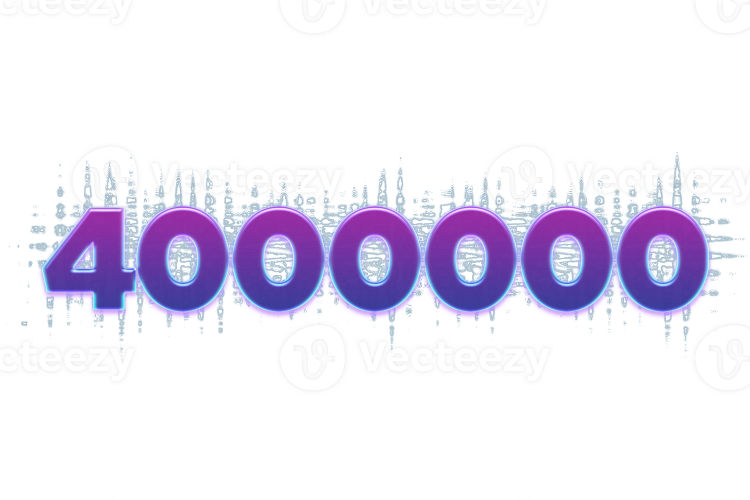 4000000 subscribers celebration greeting Number with purple glowing design png