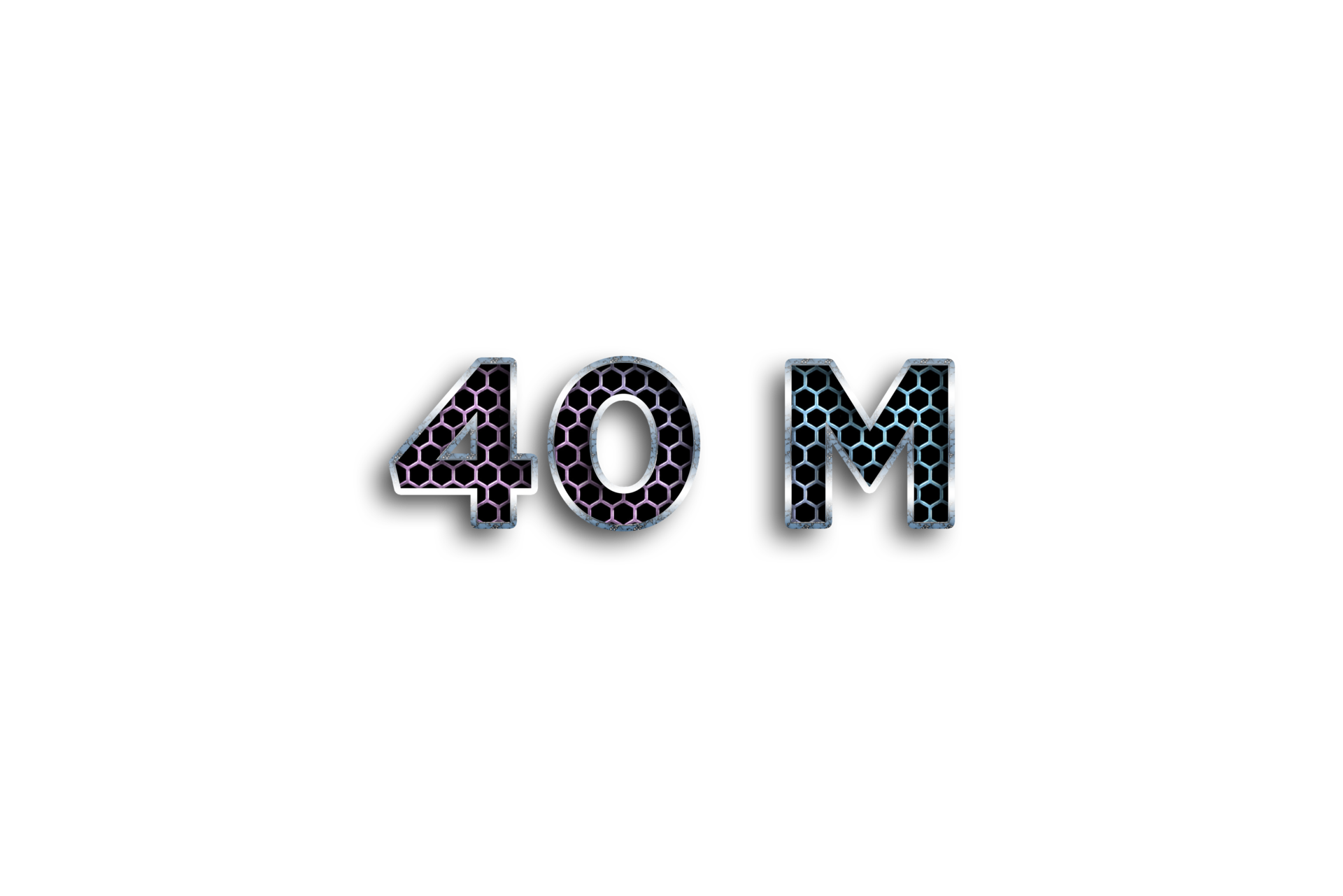40 Million Subscribers Celebration Greeting Number With Net Design 40-million-subscribers-celebration-greeting-number-with-net-design
