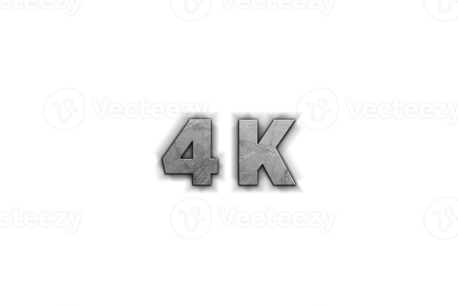 4 k subscribers celebration greeting Number with concrete design png