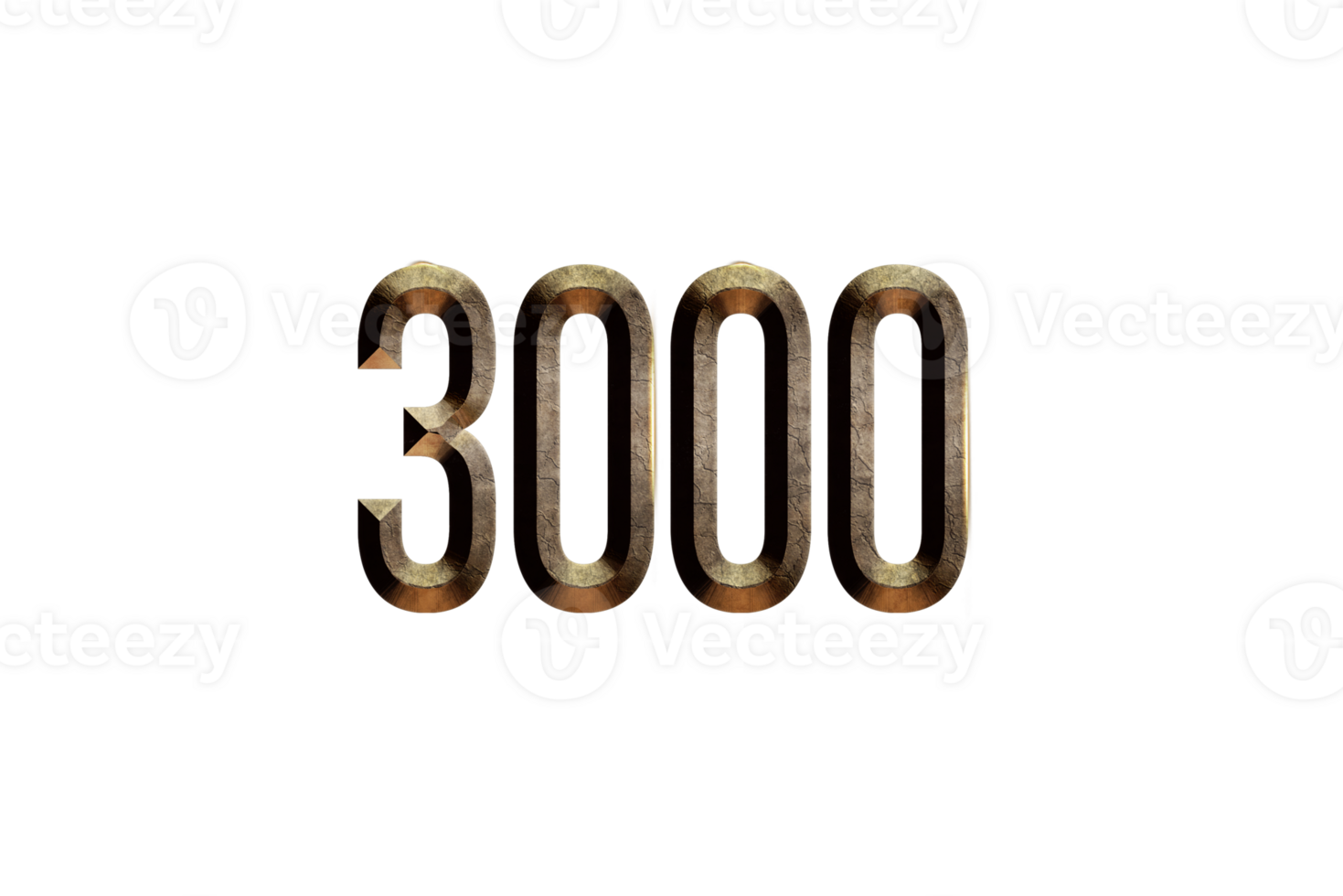 3000 subscribers celebration greeting Number with historical design png