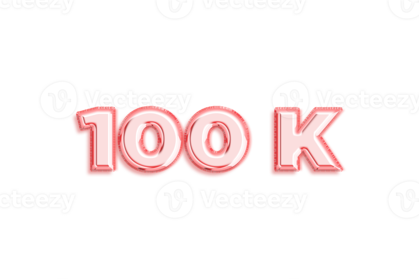 100 k subscribers celebration greeting Number with rose gold design png
