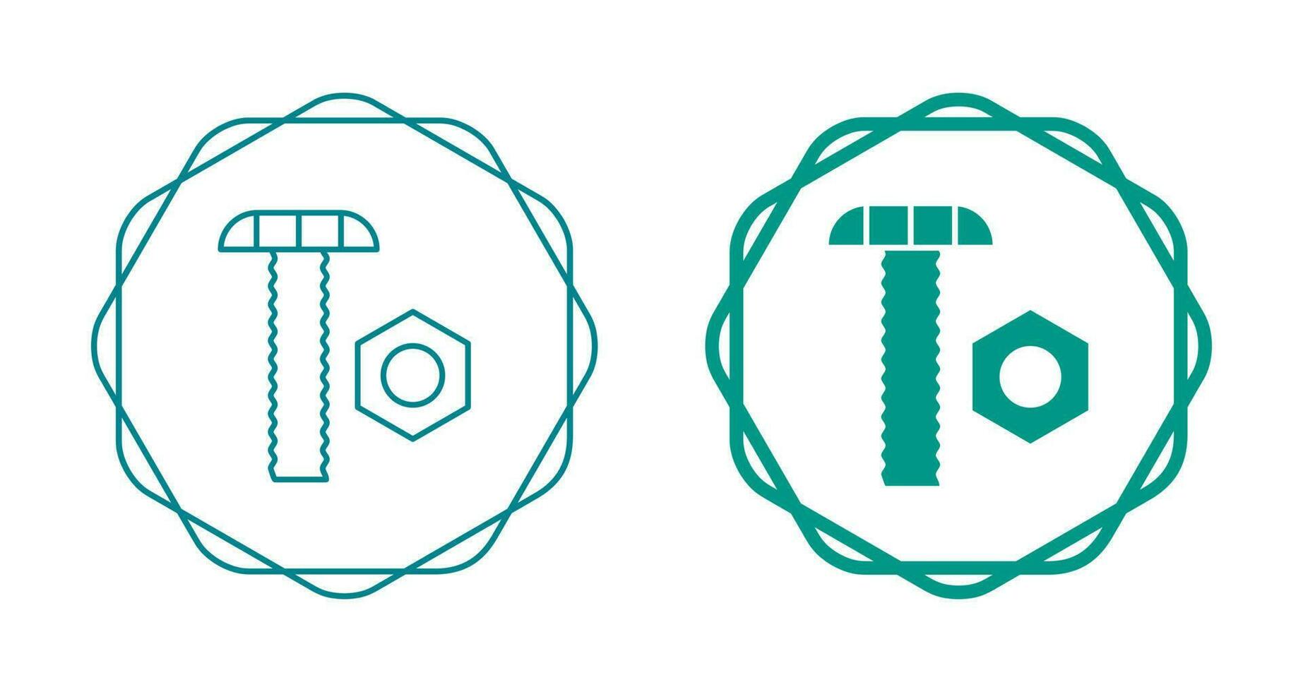 Nut and Bolt Vector Icon