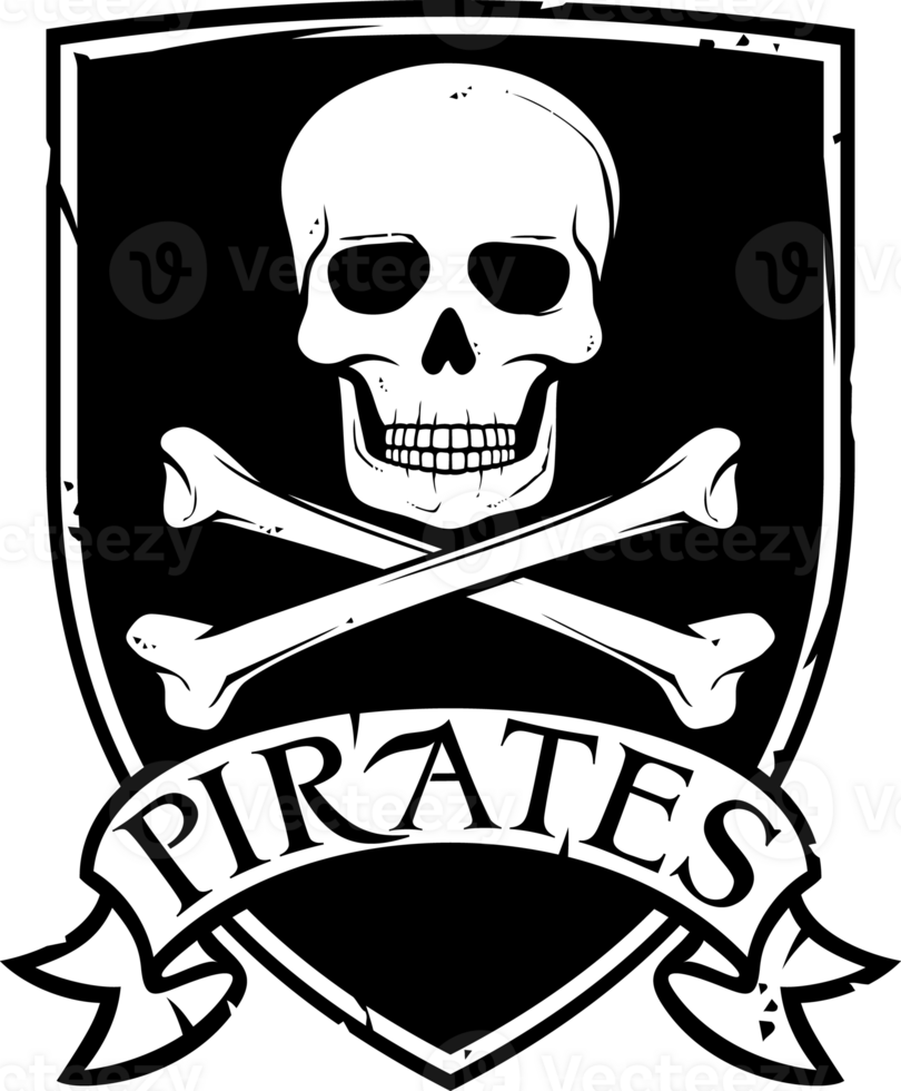 Pirate Symbol or Coat of Arms PNG Illustration