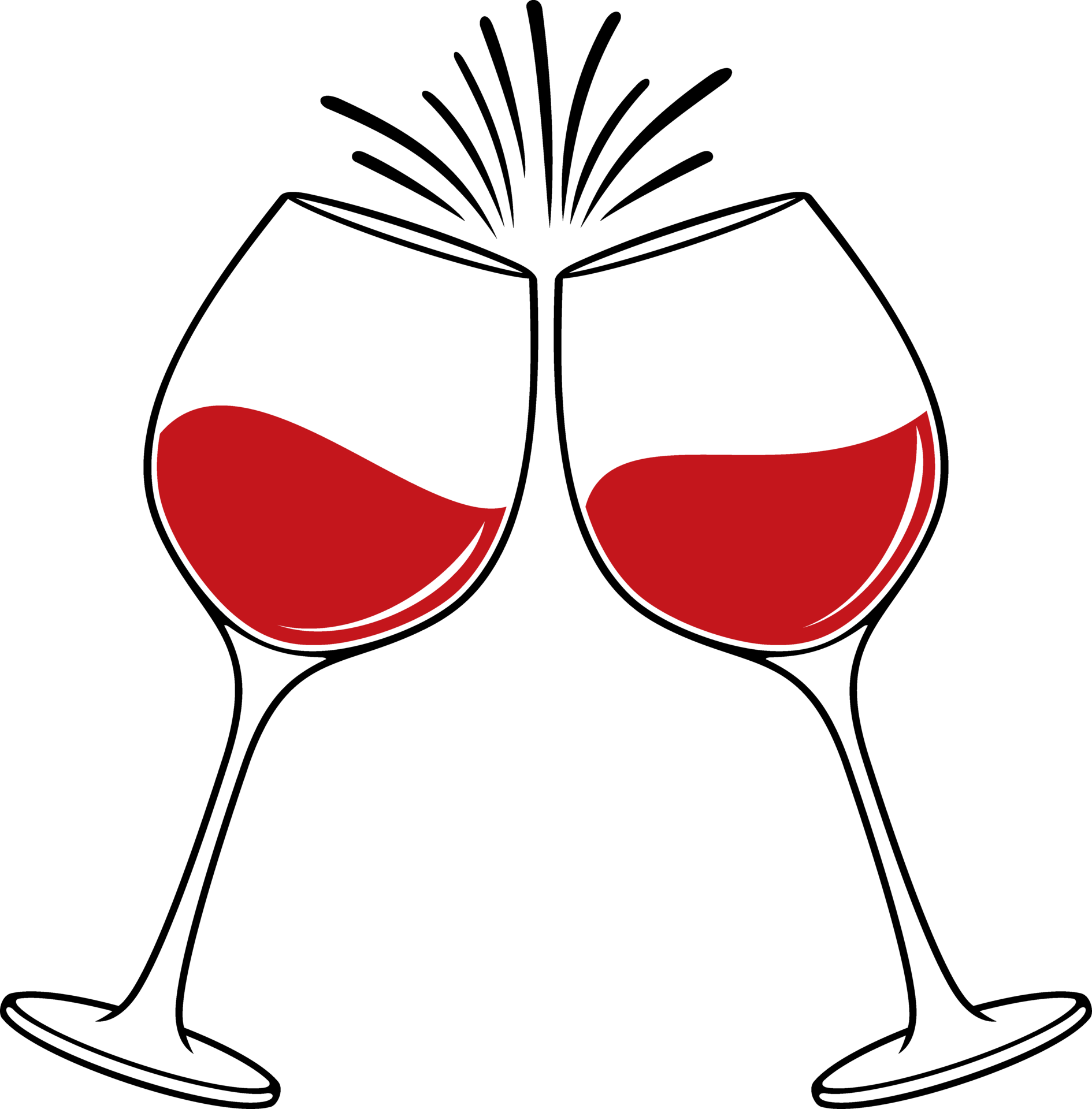 Red Wine Glasses Clink. Cheers Wineglasses. PNG Illustration. 23974924 PNG