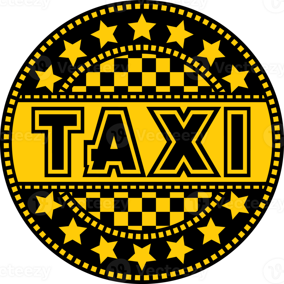 Taxi Label PNG Illustration