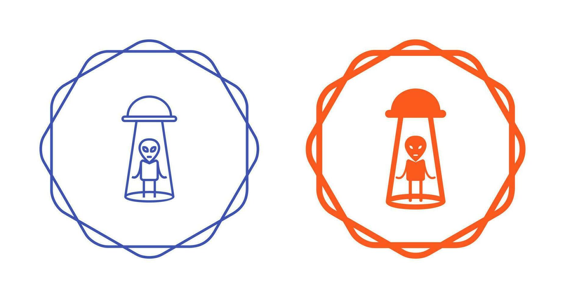 Alien Abduction Vector Icon