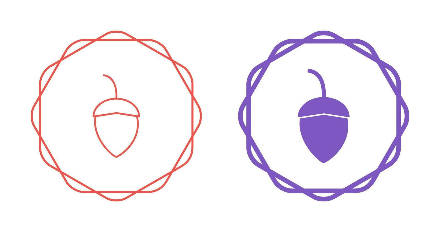 Single Acorn Vector Icon