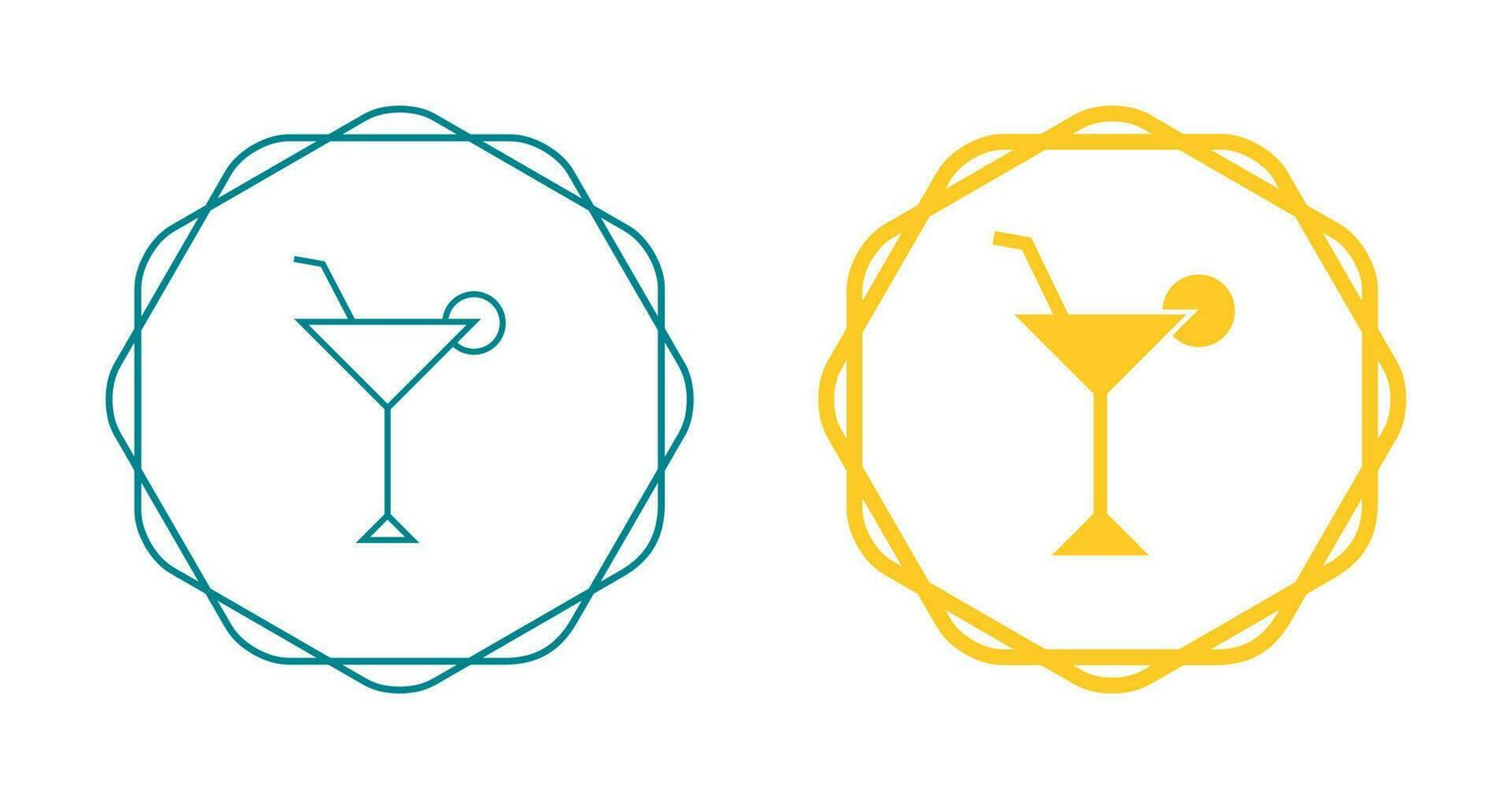 icono de vector de copa de coctel