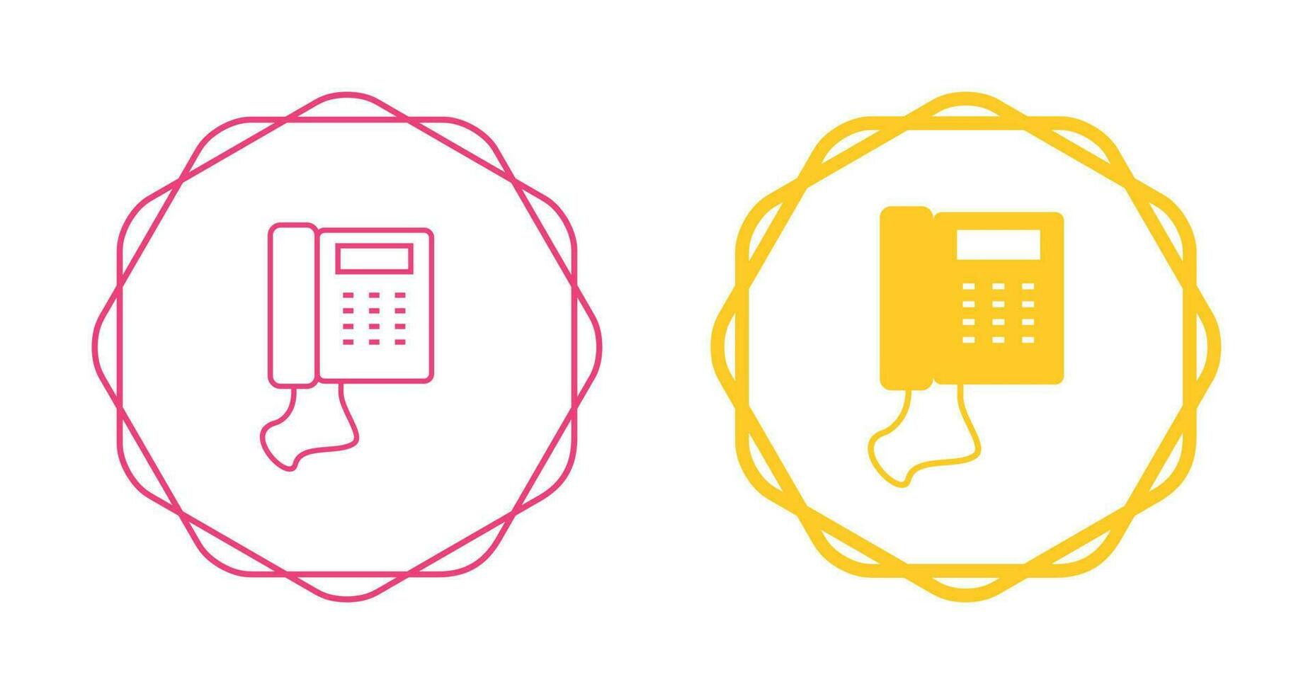 Telephone Set Vector Icon