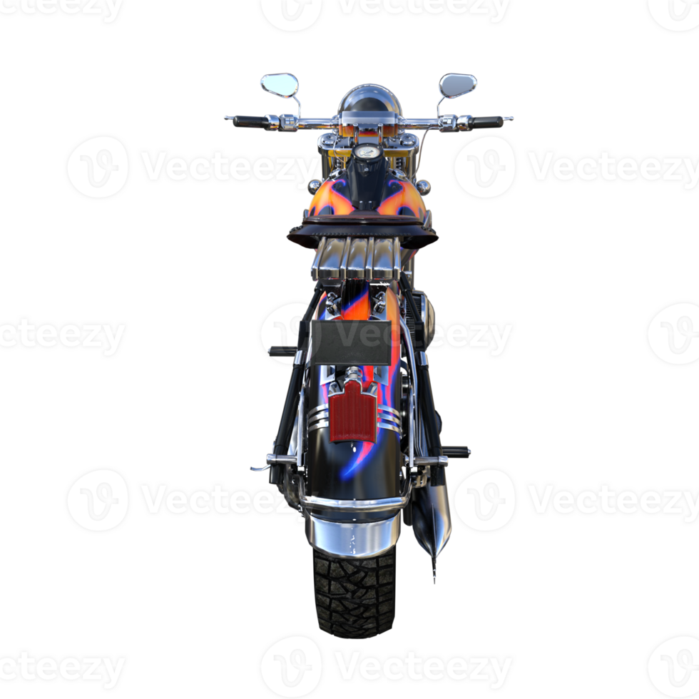 motorcycle isolated 3d rendering png