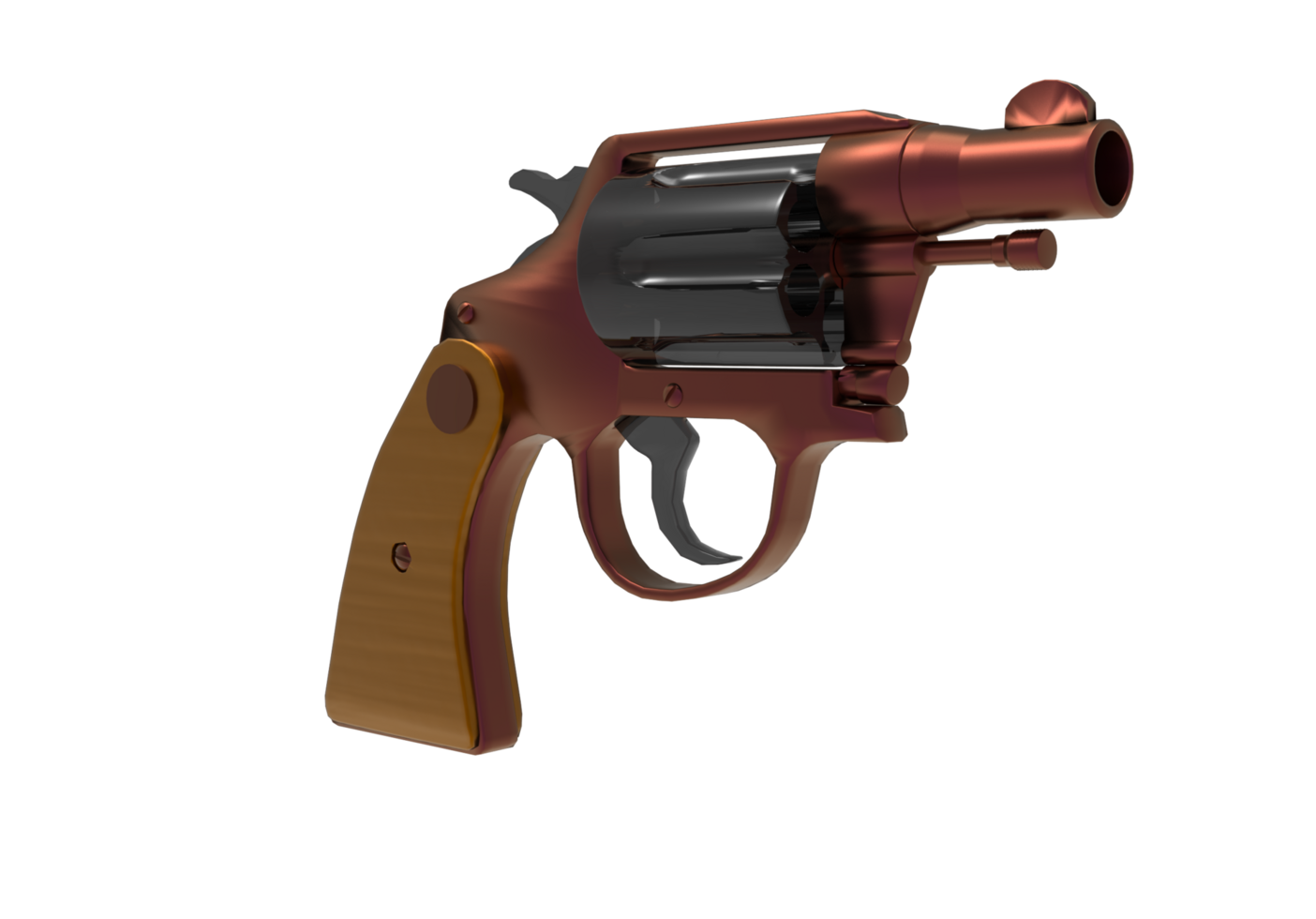 Gun isolated 3d rendering png