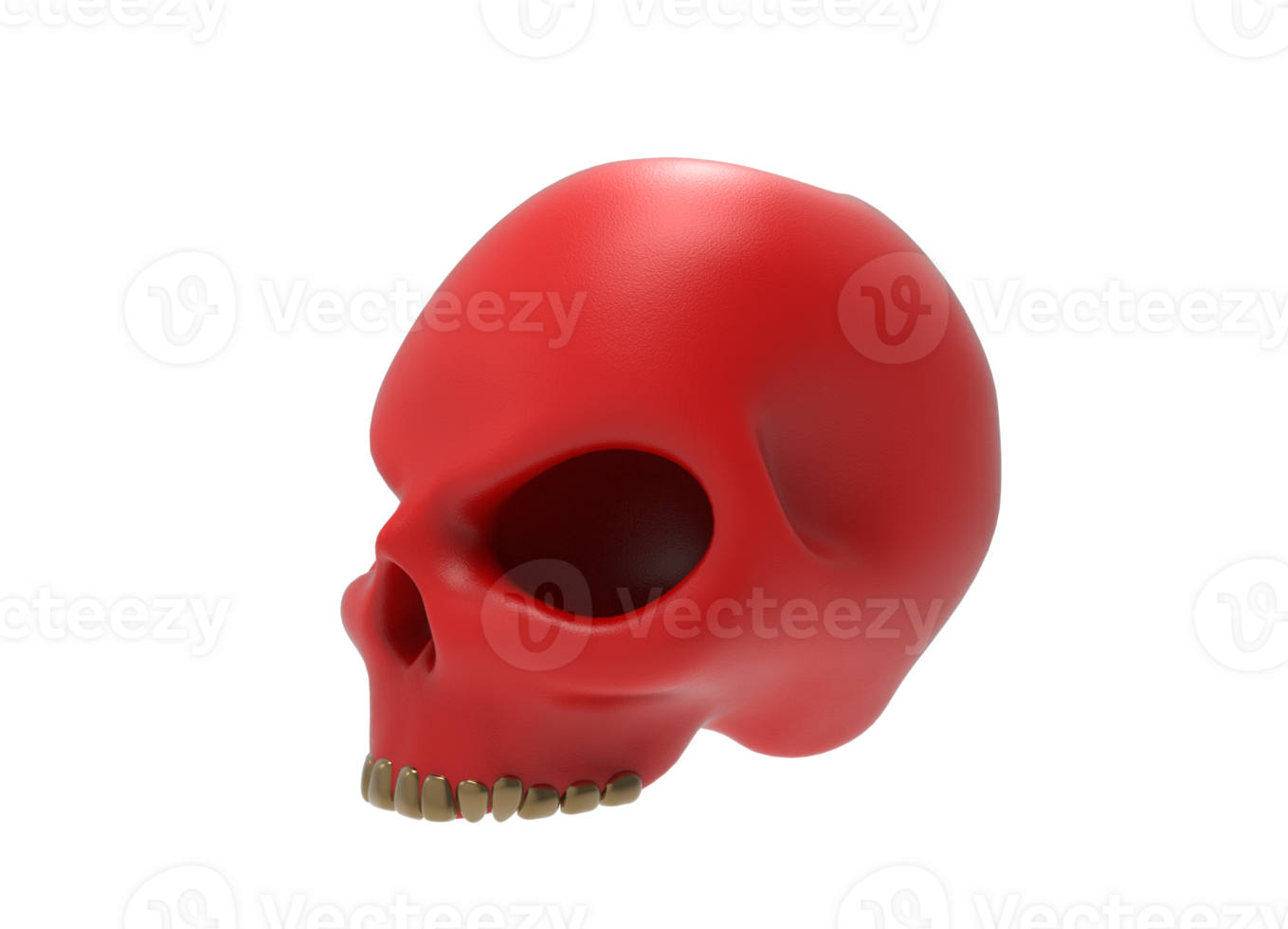 skull isolated 3d rendering png