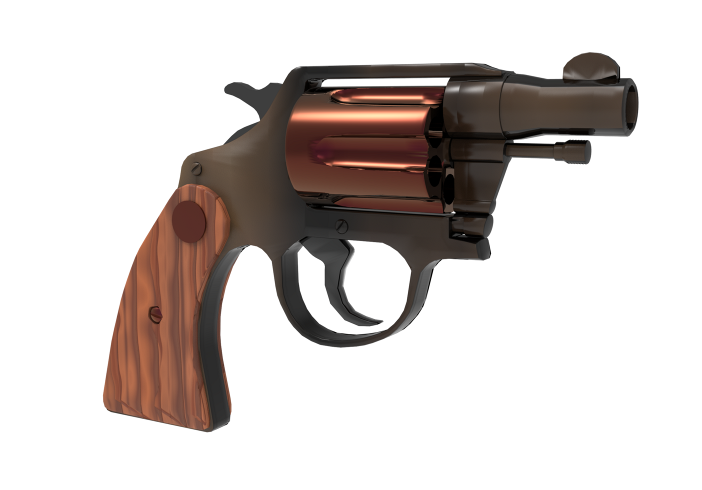 Gun isolated 3d rendering png