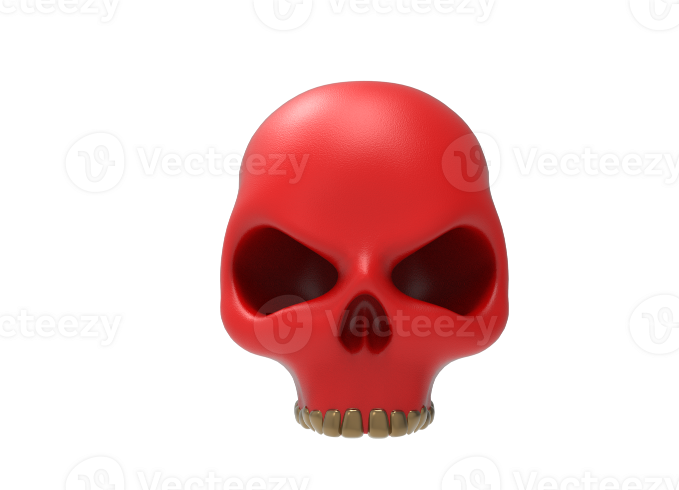 skull isolated 3d rendering png