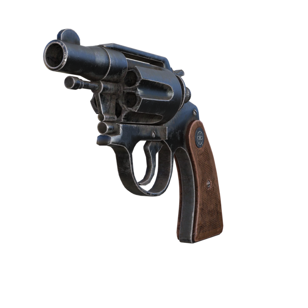 Gun isolated 3d rendering png