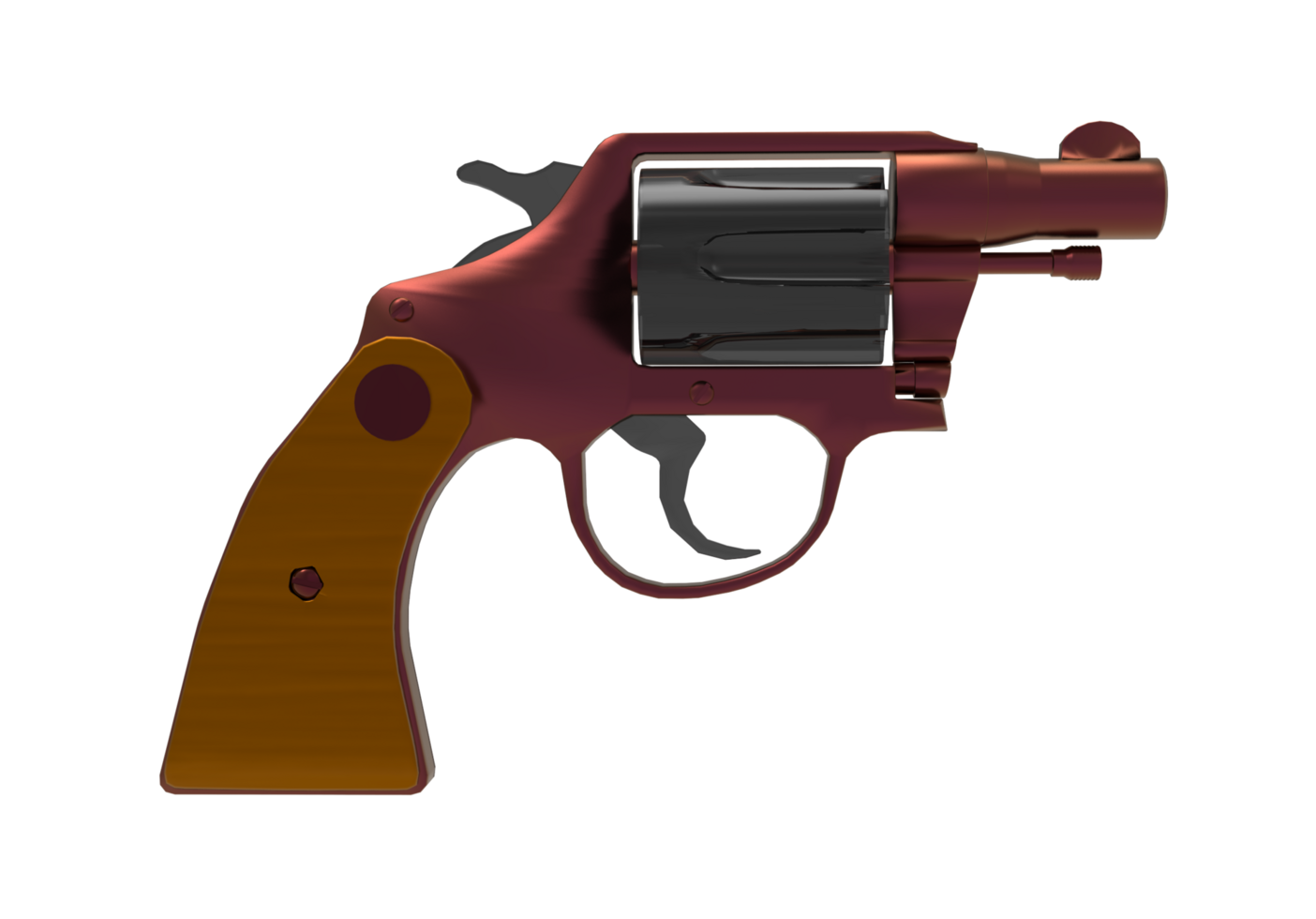 Gun isolated 3d rendering png
