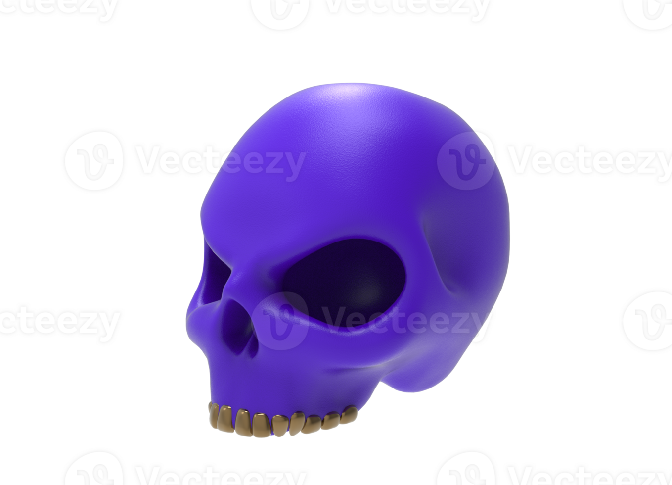 skull isolated 3d rendering png
