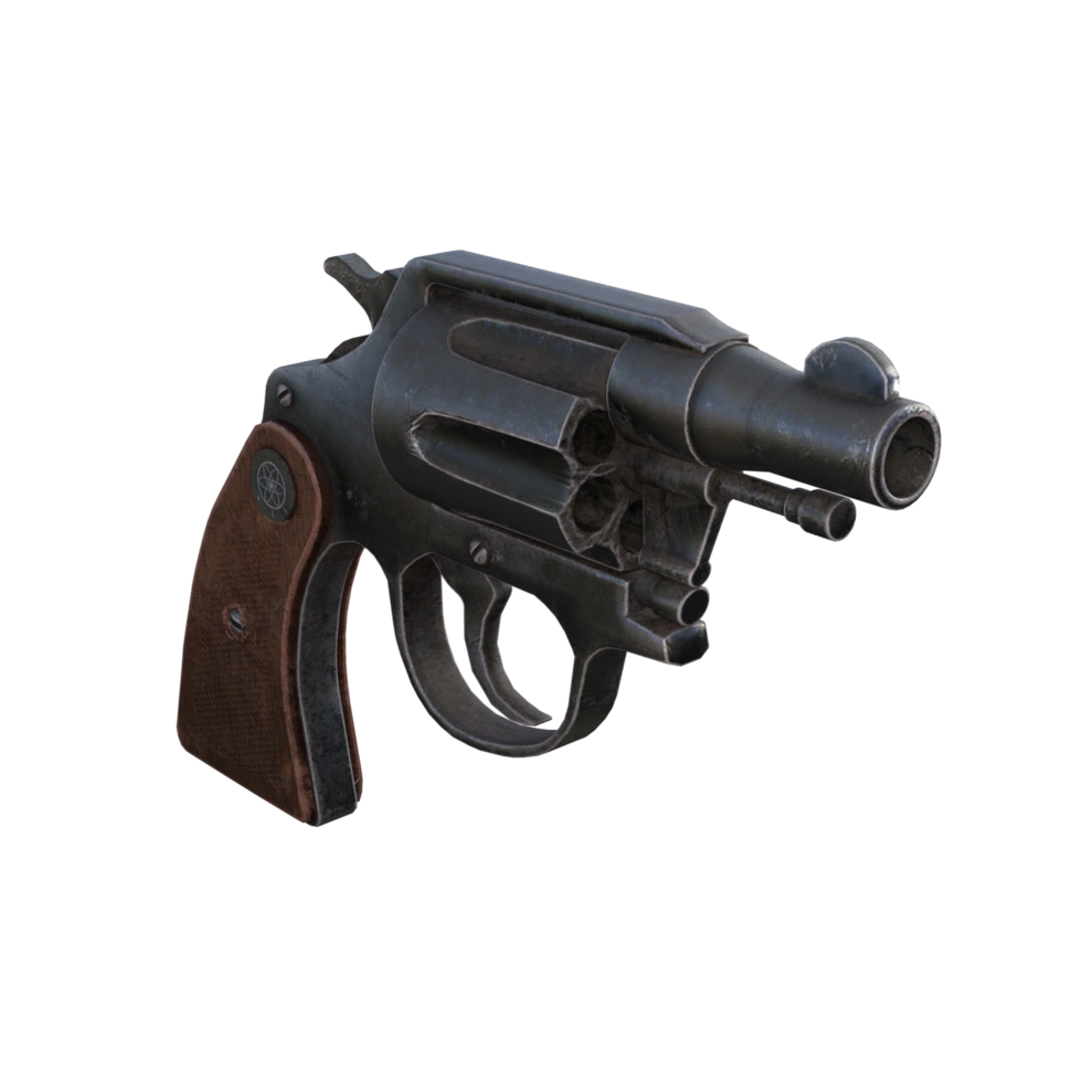 Gun isolated 3d rendering png