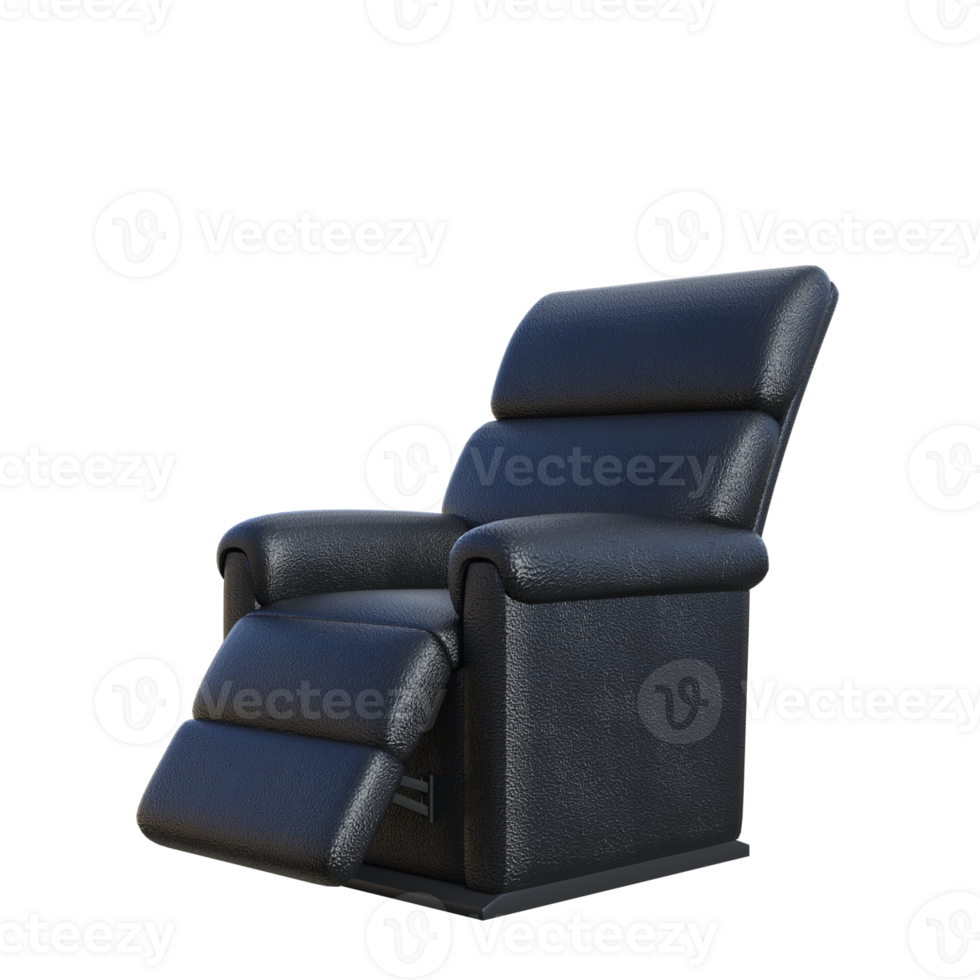 black leather armchair isolated png