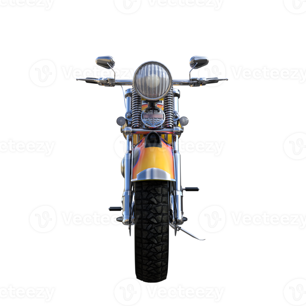 motorcycle isolated 3d rendering png