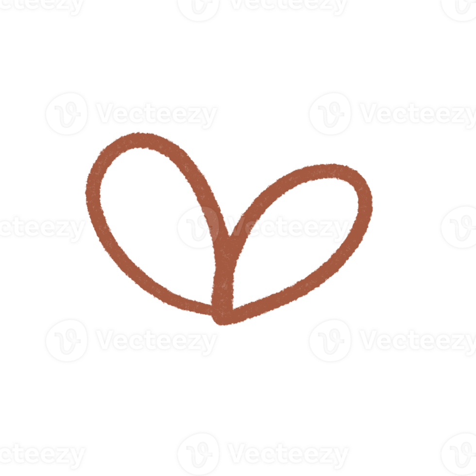 Hand drawn hearts, minimal hearts for planners. png