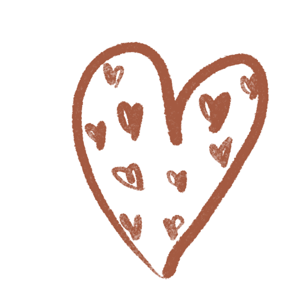 Hand drawn hearts, minimal hearts for planners. png