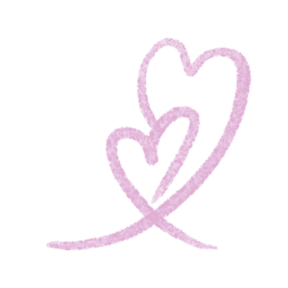 Hand drawn hearts, minimal hearts for planners. png