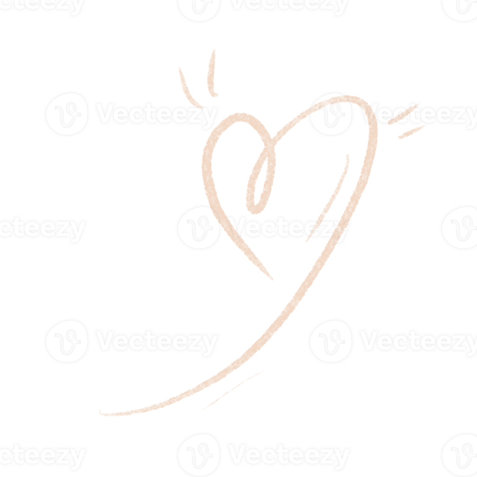 Hand drawn hearts, minimal hearts for planners. png