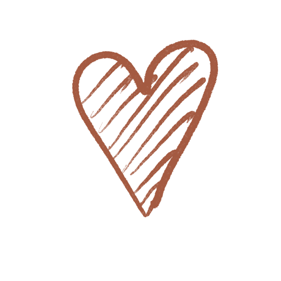 Hand drawn hearts, minimal hearts for planners. png