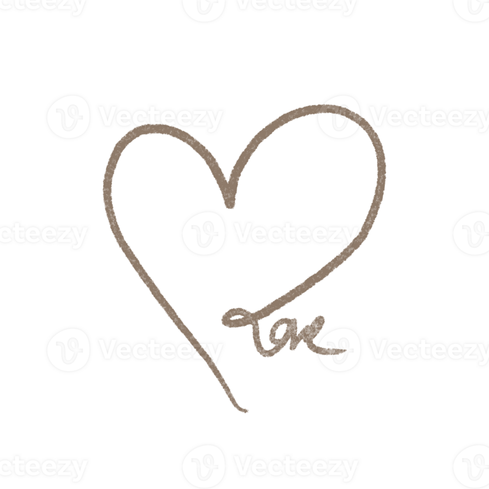 Hand drawn hearts, minimal hearts for planners. png