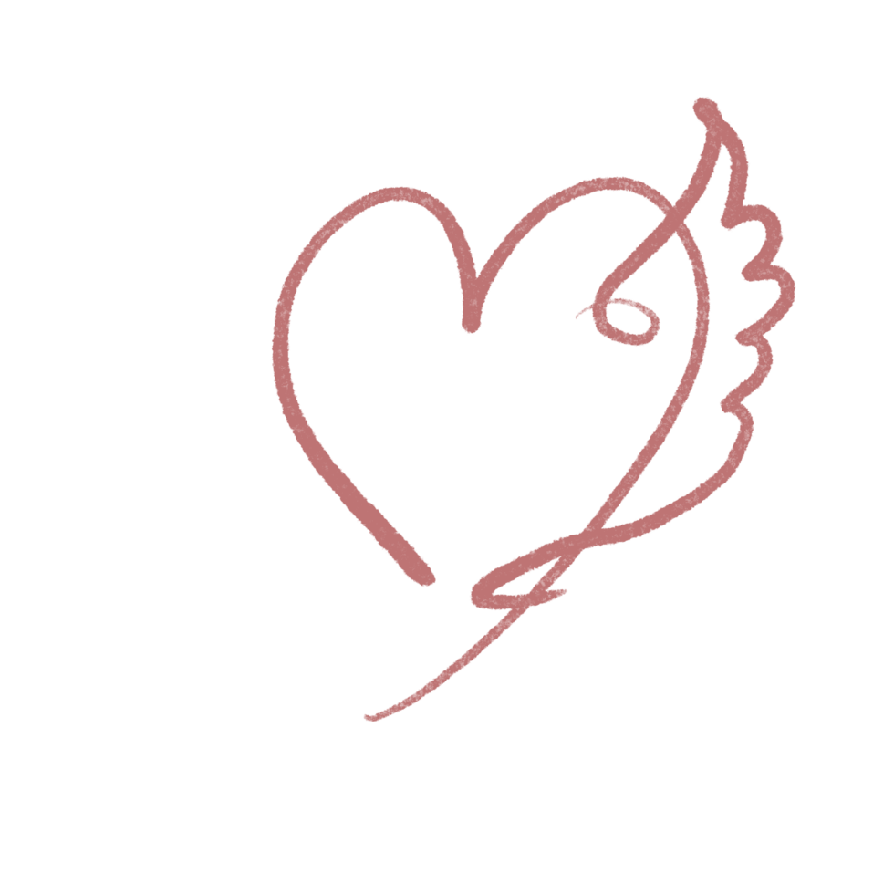 Hand drawn hearts, minimal hearts for planners. png