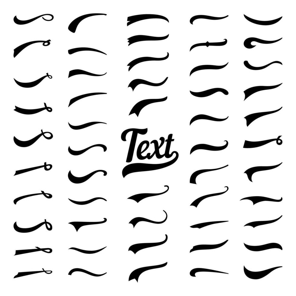 Text Tails Swoosh Baseball Sign, Typography font curve tail, font swoosh  tail ornamental vector, baseball tail shape for text ornaments football or  athletics tail, ornamental swash underline Swirl 29786470 Vector Art at