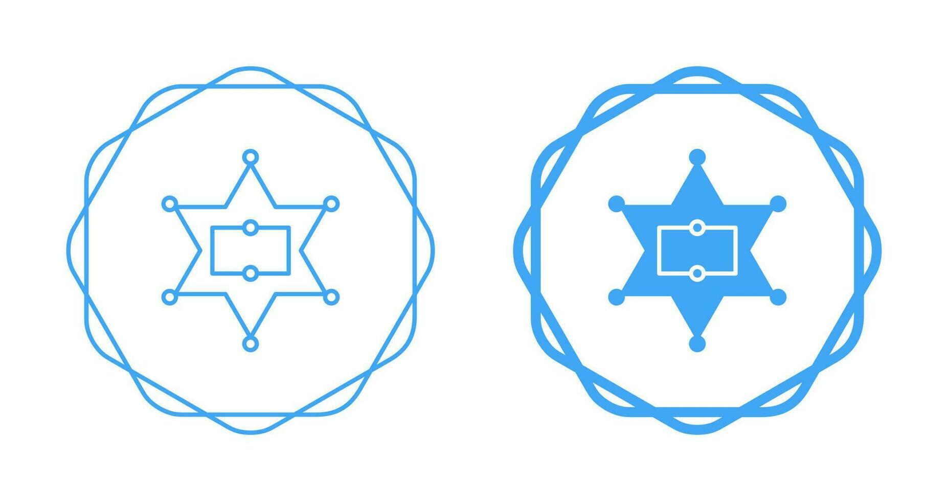 Sherrif Badge Vector Icon