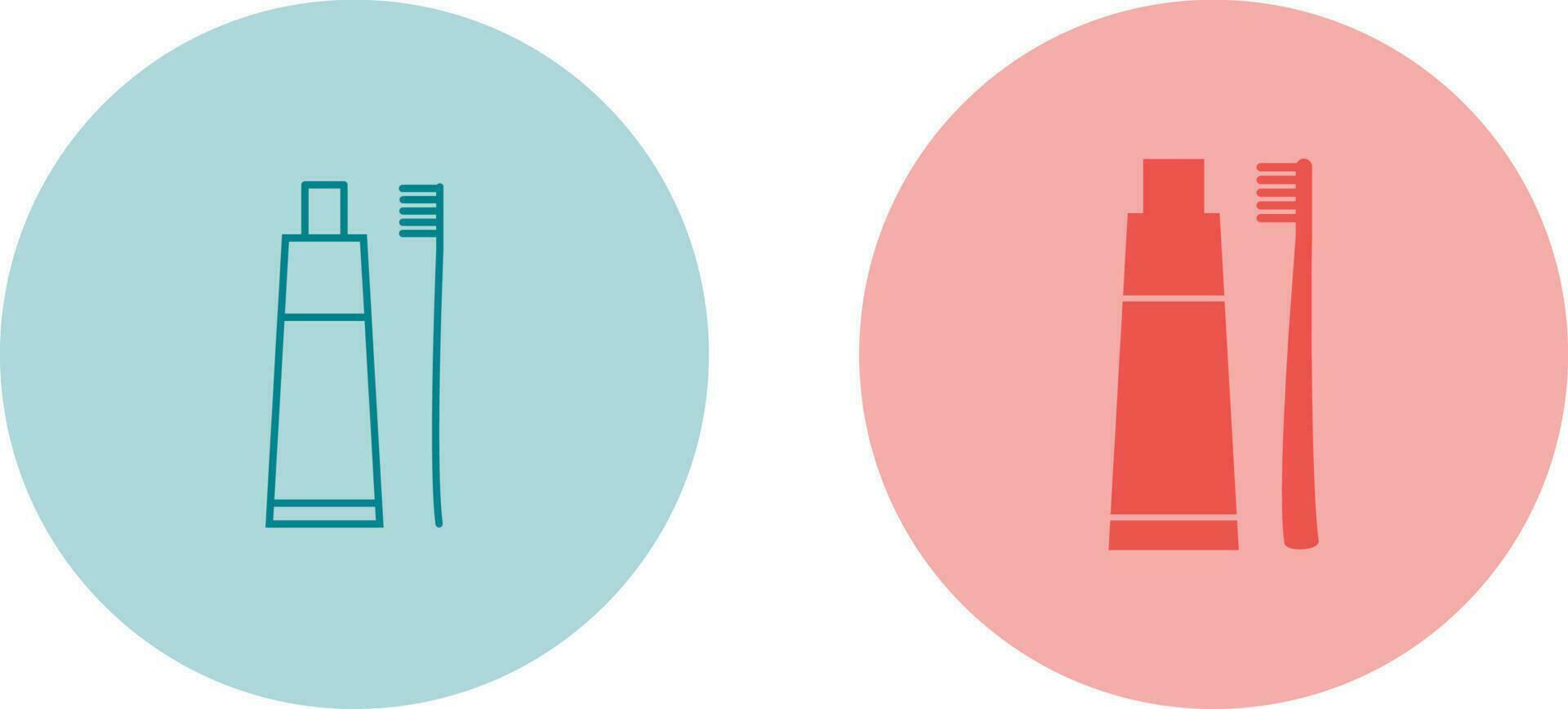 Toothbrush and Toothpaste Vector Icon