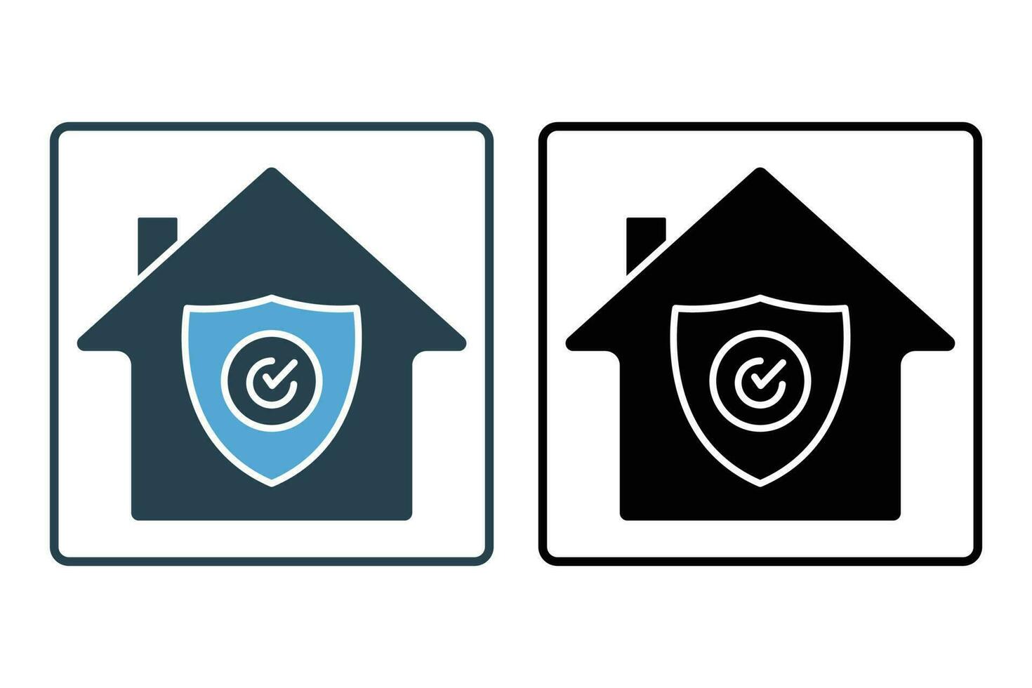 house insurance icon. house protection. Solid icon style design. Simple vector design editable