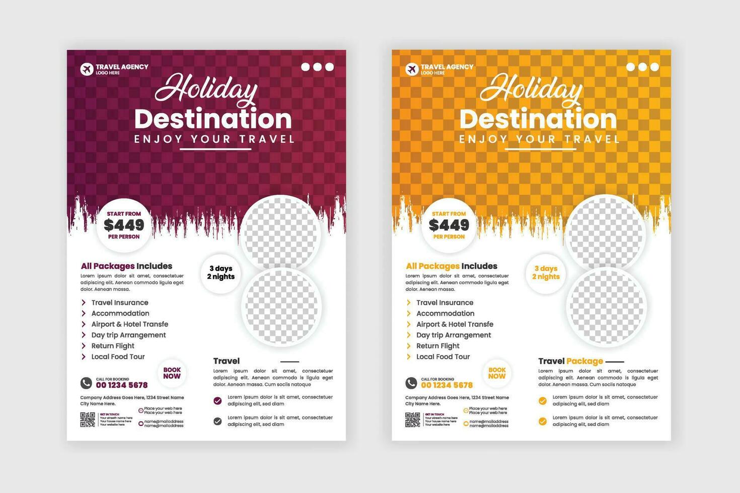 Travel flyer or poster  Travel flyer template for travel agency vector