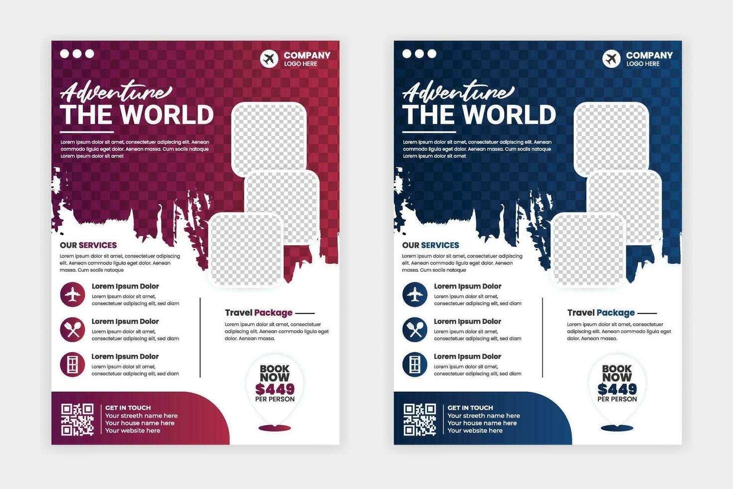 Travel flyer or poster  Travel flyer template for travel agency vector