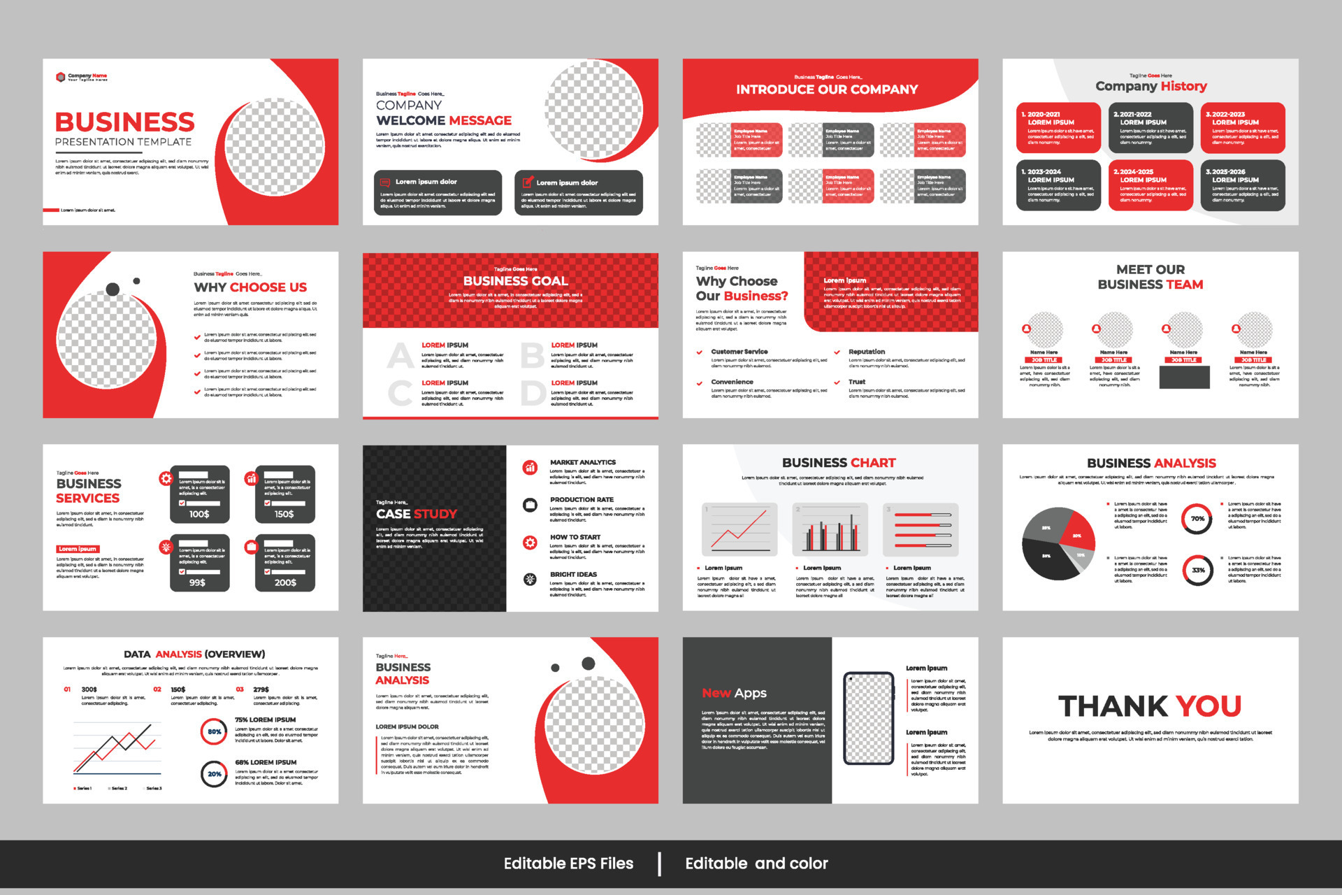 Vector business presentation slides template green color design ...