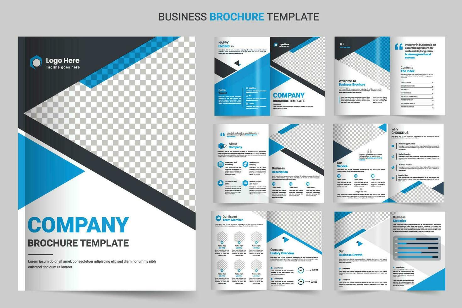 folleto modelo diseño diseño y corporativo mínimo multi página folleto modelo diseño vector