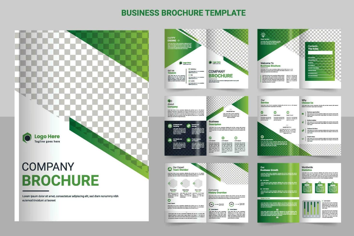 Brochure template layout design and corporate minimal multipage brochure template design vector