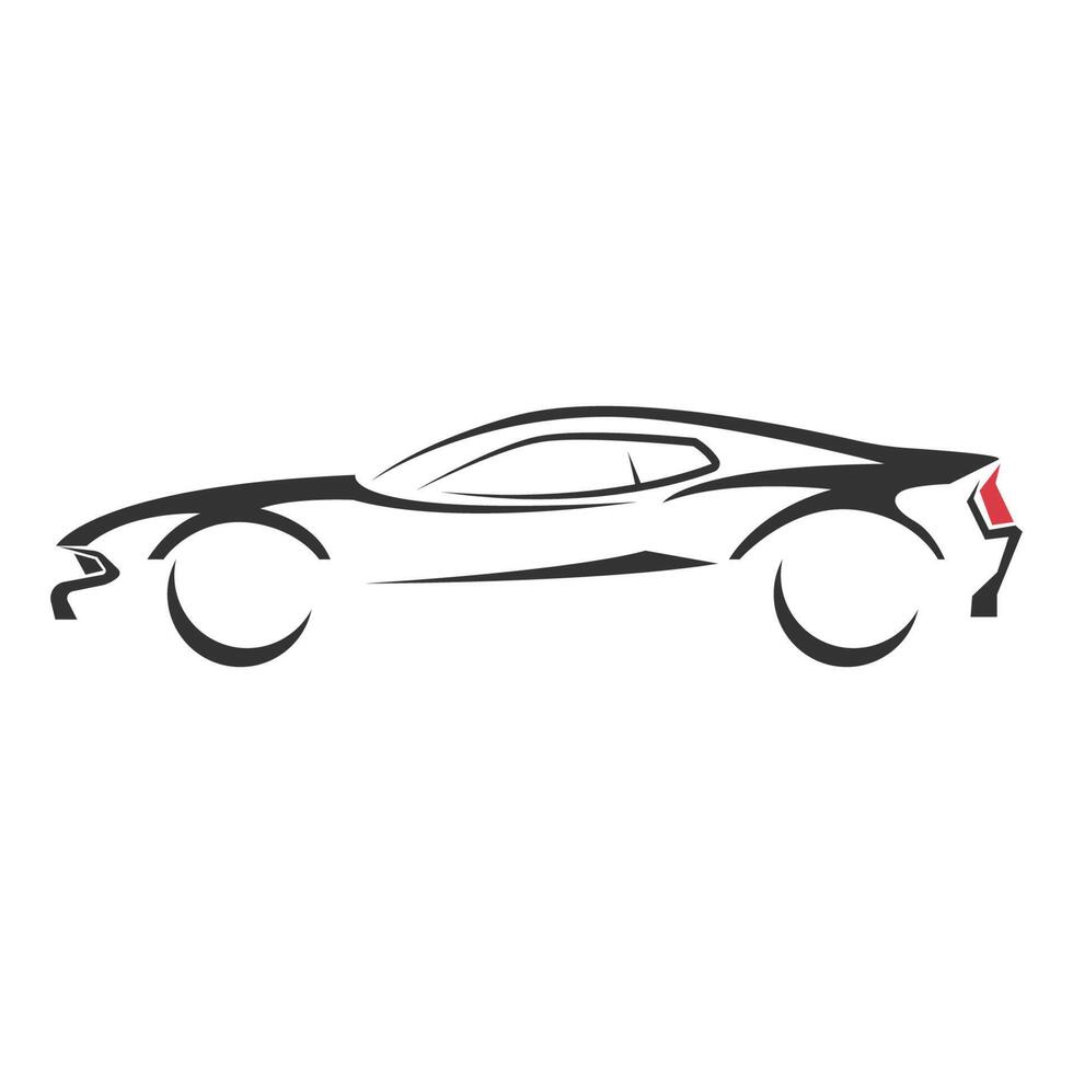 deporte coche logo icono diseño vector