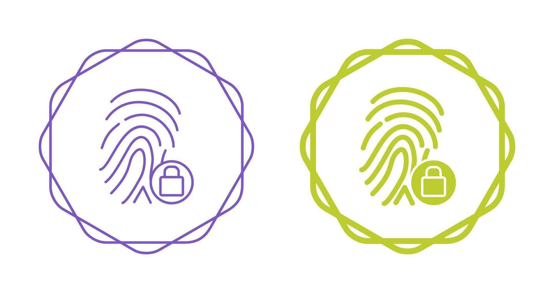 Fingerprint Lock Vector Icon