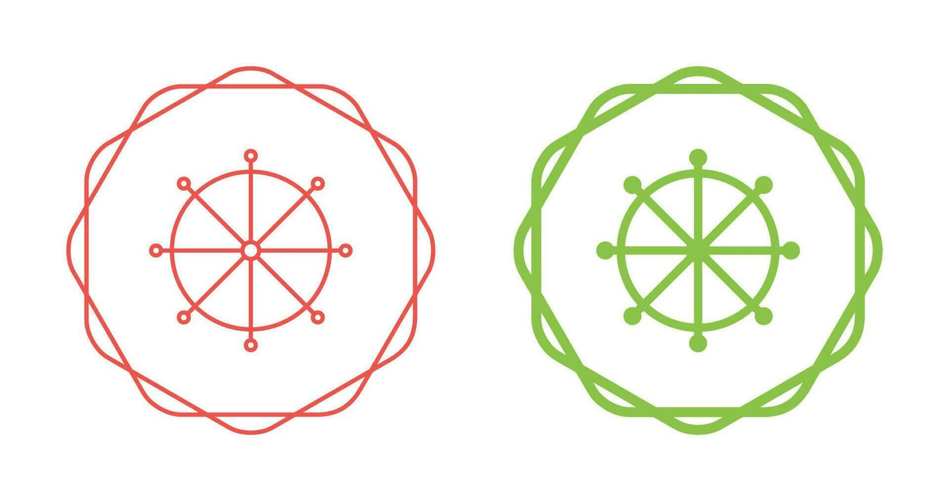 Ship Helm Vector Icon