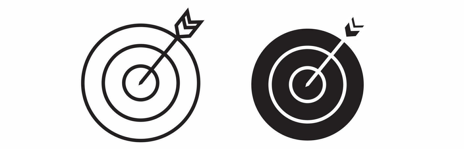 vector Target icon set on white background