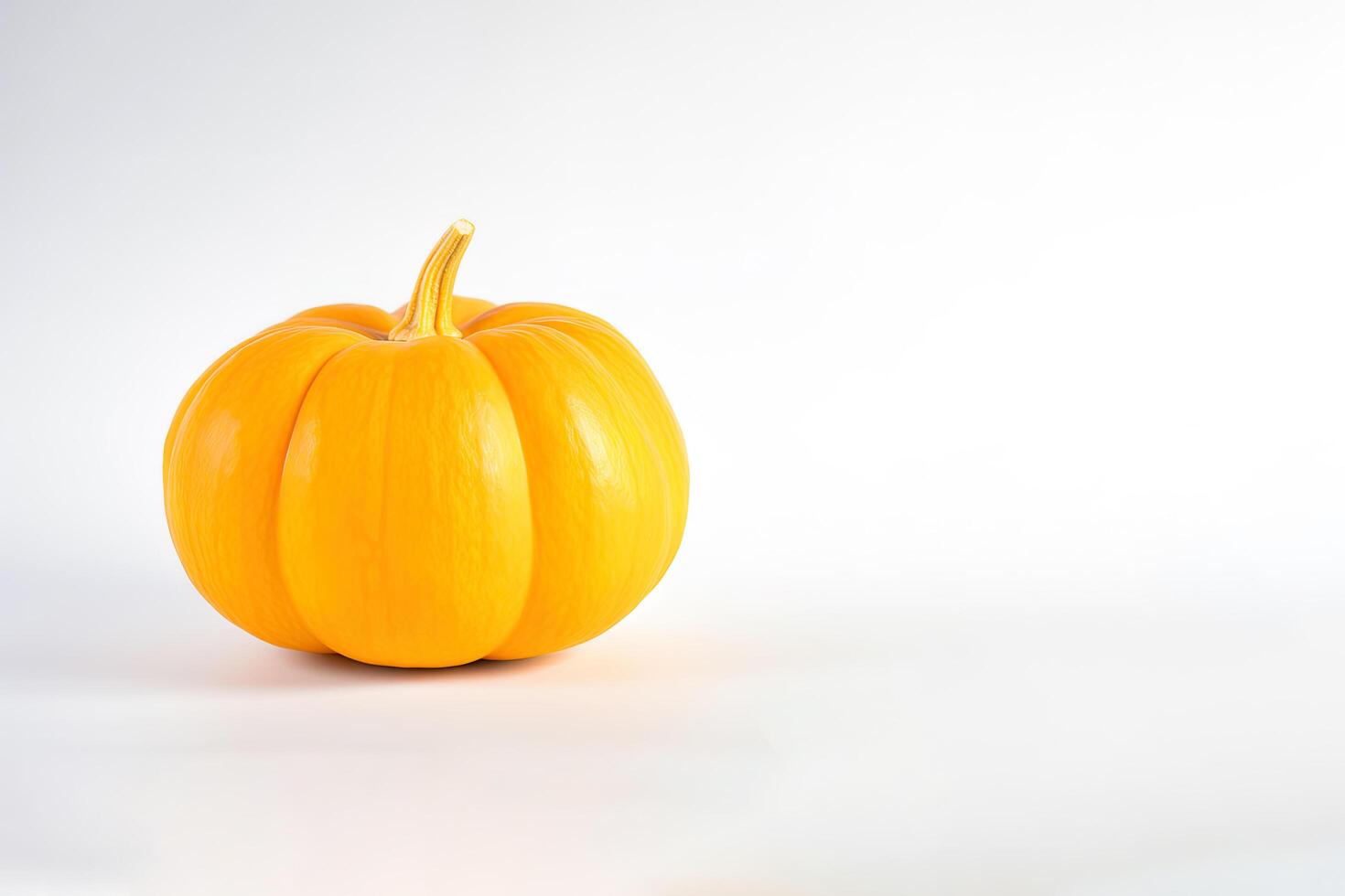 Fresh orange pumpkin isolated on white background. photo