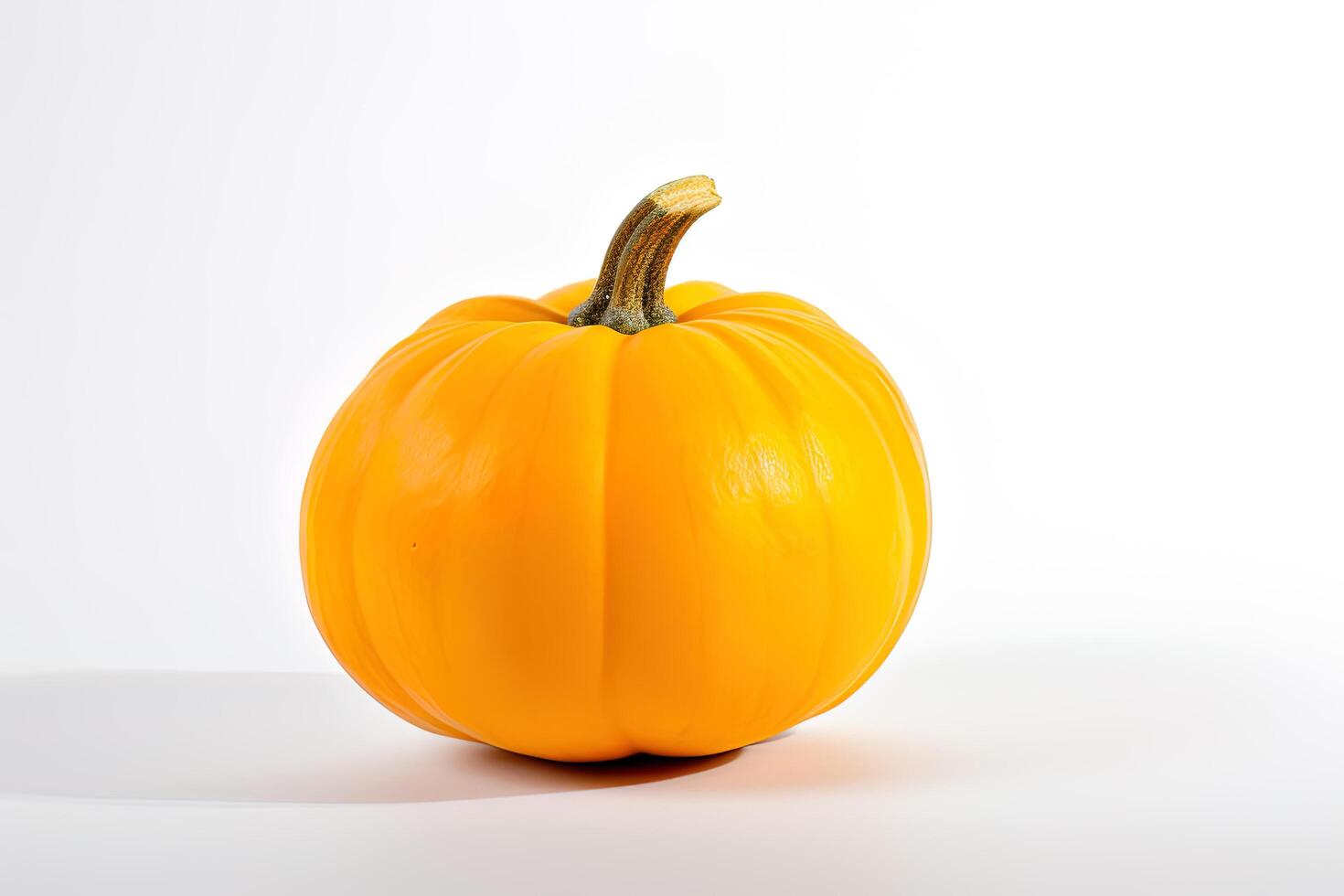 Fresh orange pumpkin isolated on white background. photo