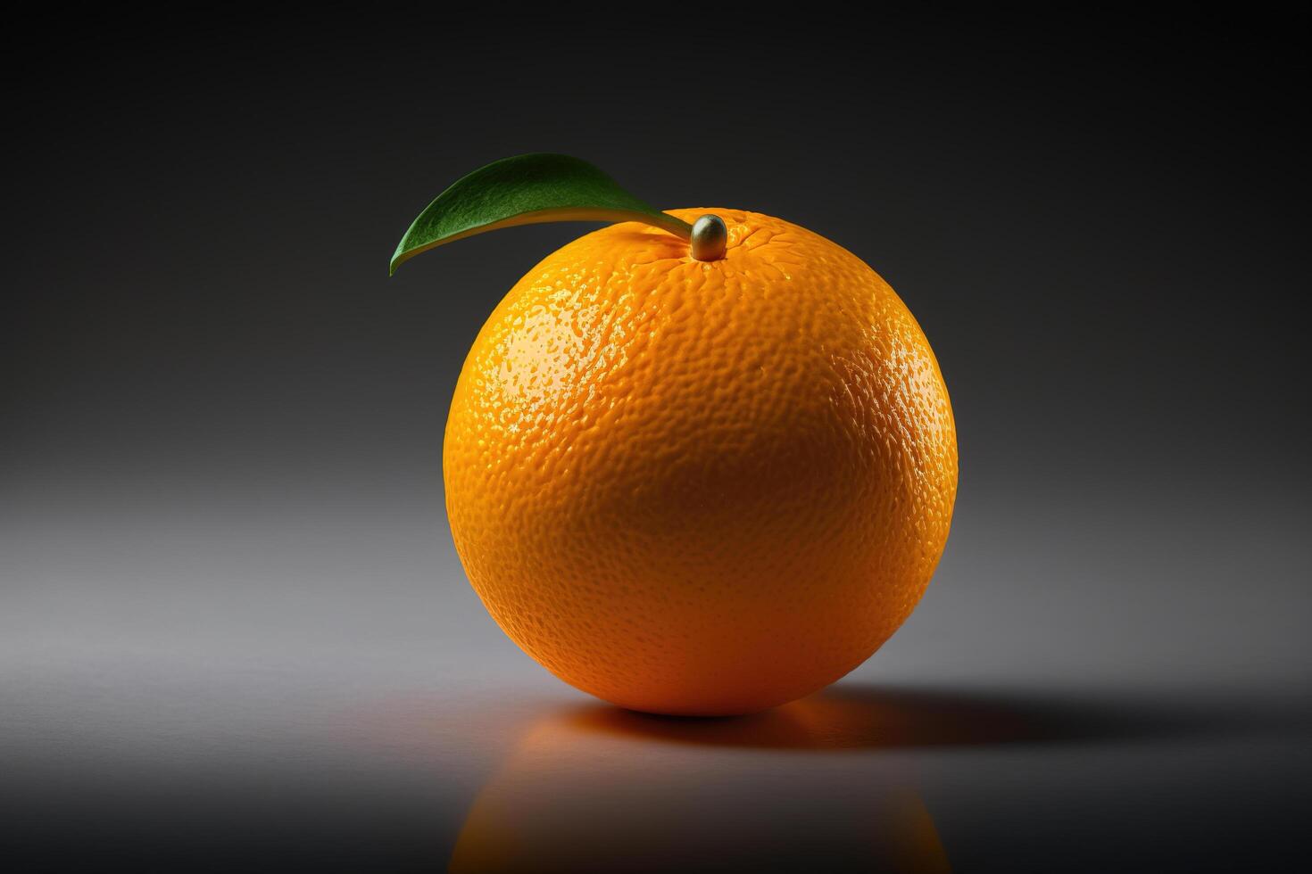Closeup a fresh whole orange citrus fruit isolate. photo