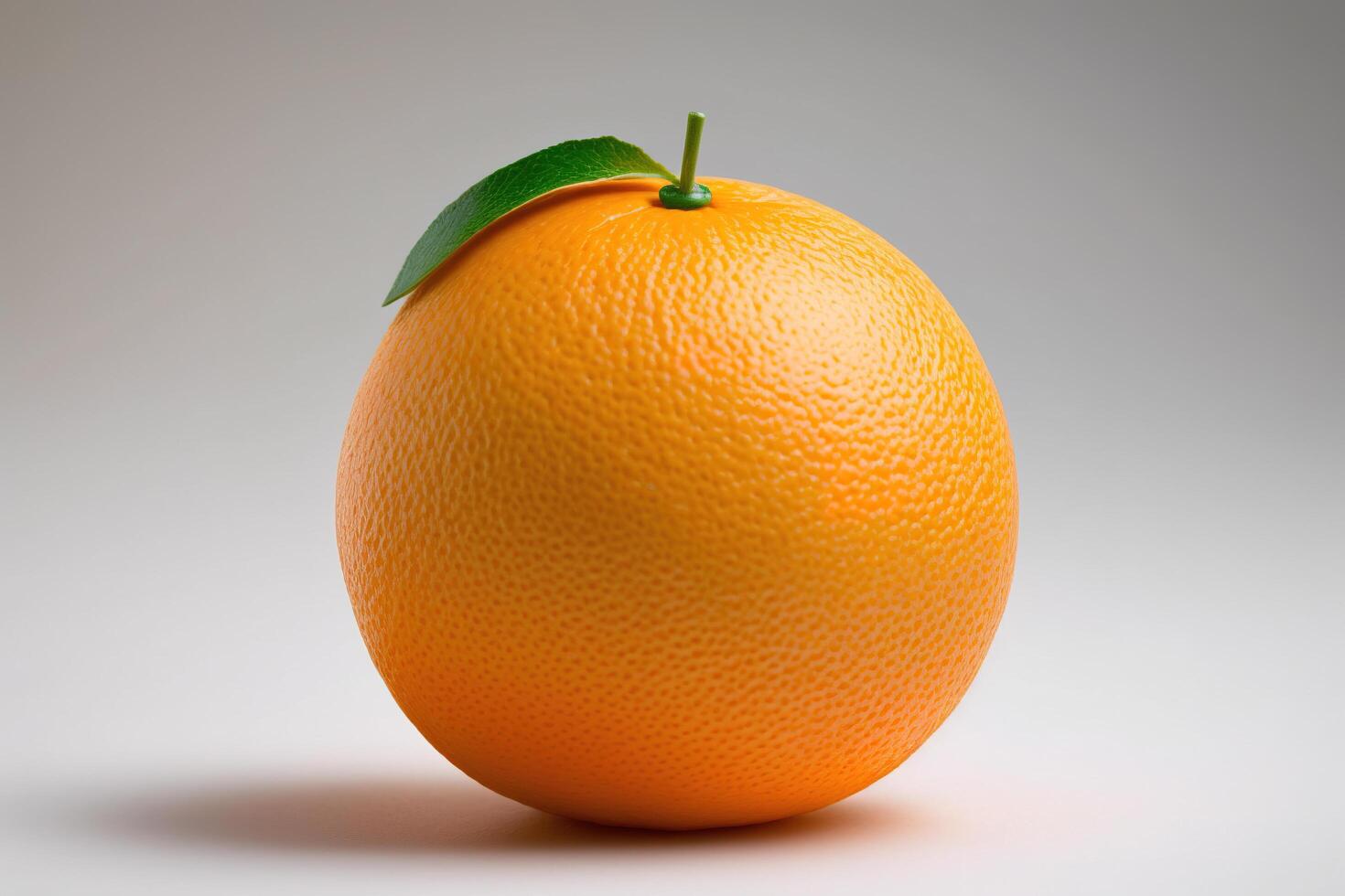 Closeup a fresh whole orange citrus fruit isolate. photo