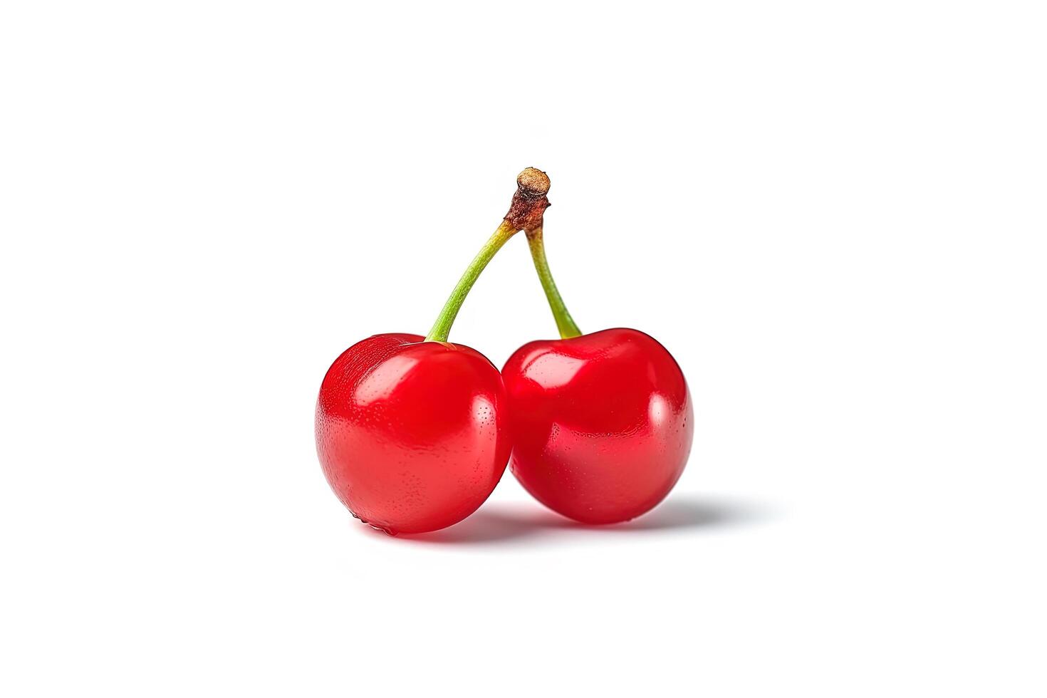 Delicious ripe sweet cherries on white background. photo